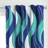 Spoonflower Mod Flow M+m Midnight By Curtain Panel