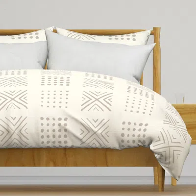 Spoonflower Mod Large Scale Cream White Duvet Cover