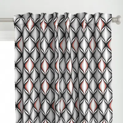 Spoonflower Mod Ogee (persimmon) Curtain Panel