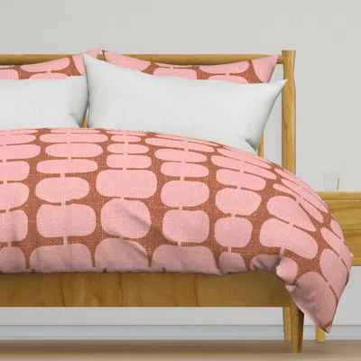 Spoonflower Mod Textured Dot Rose Large Duvet Cover In Pink
