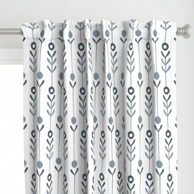 Spoonflower Modern Farmhouse White Curtain Panel