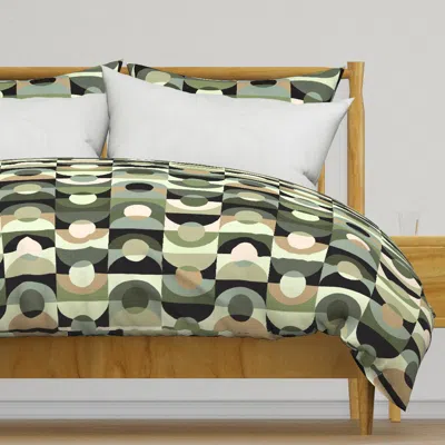 Spoonflower Modern Geometry - Camping In Duvet Cover