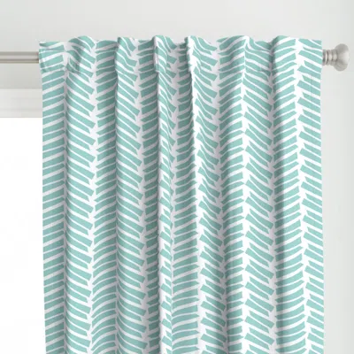 Spoonflower Modern Herringbone - Curtain Panel