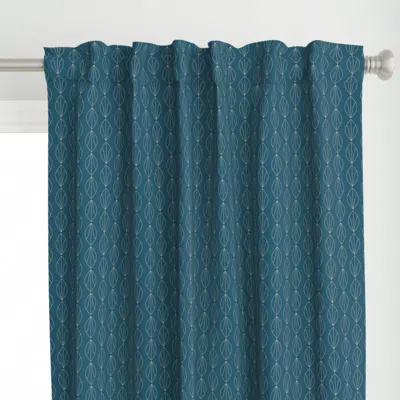 Spoonflower Modern Leave Lines Curtain Panel
