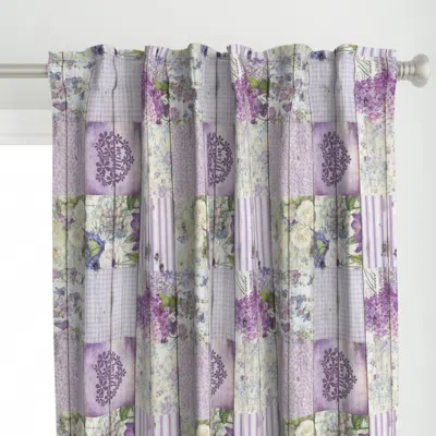 Spoonflower Mom Lush Lavender Floral Curtain Panel
