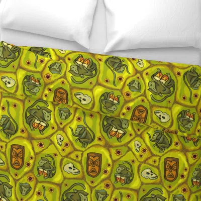 Spoonflower Monkey Music Wide Cotton Sateen 3.5 oz 26" X 20" Standard Knife Edge
