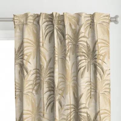 Spoonflower Monochromatic Palm Trees Curtain Panel