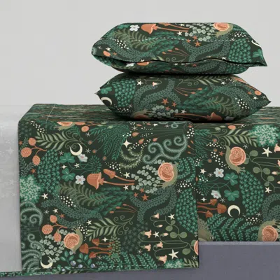 Spoonflower Moonlit Mosses King Sheet Set