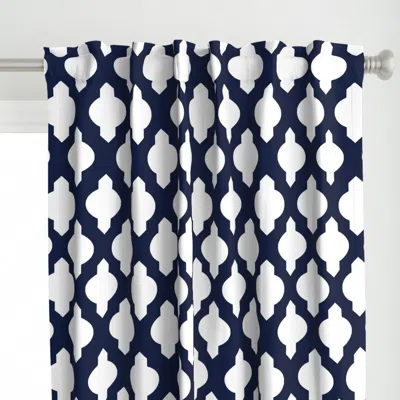 Spoonflower Moroccan Trellis // White Curtain Panel
