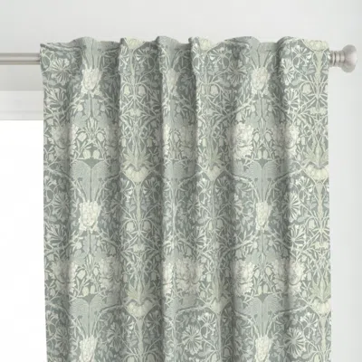 Spoonflower Morris Honeysuckle In Curtain Panel In Green