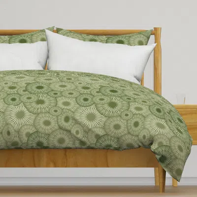 Spoonflower Moss Green Upside Down Duvet Cover