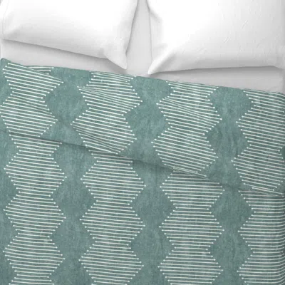 Spoonflower Mud Diamond Dusty Blue Mud Lad19 Wide Cotton Sateen 3.5 oz 26" X 20" Standard Knife Edge