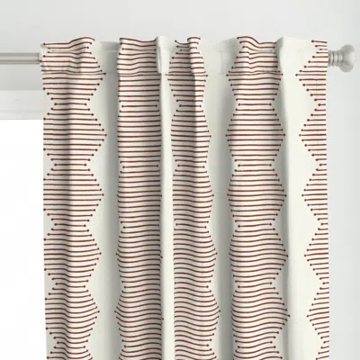 Spoonflower Mud Diamond Rust On Bone Curtain Panel