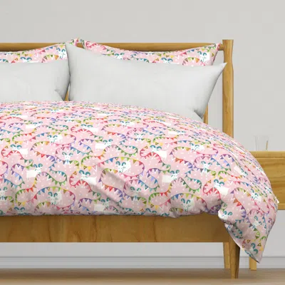 Spoonflower Munchy Rainbow Flag Goats Duvet Cover