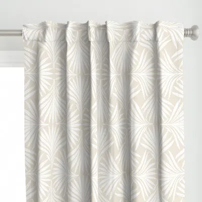 Spoonflower Muriel - Cream & White Curtain Panel