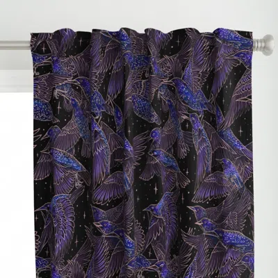 Spoonflower Murmuration - Left Facing Curtain Panel