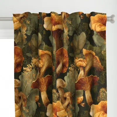 Spoonflower Mushrooms Chanterelle Curtain Panel