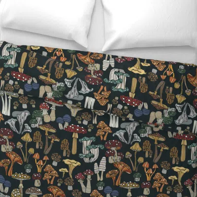 Spoonflower Mushrooms For Days (large Scale) Euro Pillow Sham