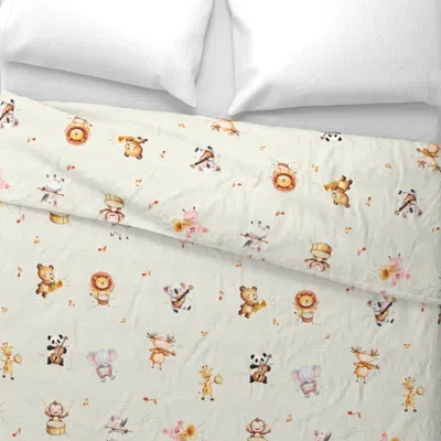 Spoonflower Music School Animals Musicians Cute Nursery Decor Euro Pillow Sham