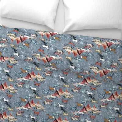 Spoonflower Mustang Canyon (blue Denim) Med Wide Cotton Sateen 3.5 oz 26" X 20" Standard Knife Edge