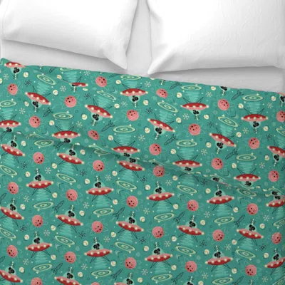 Spoonflower My Doggy Drives A Ufo With Pink Wide Cotton Sateen 3.5 oz 26" X 20" Standard Knife Edge