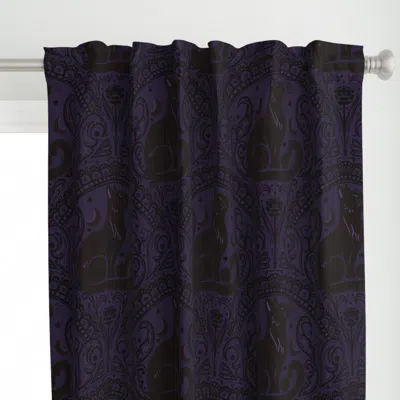 Spoonflower Mystic Black Cat In Deep Curtain Panel