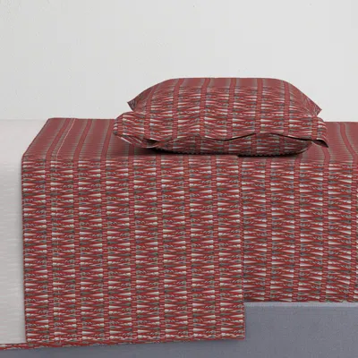 Spoonflower Nailspread On Red Twin Xl Sheet Set