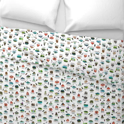 Spoonflower National Parks White Road Trip Travel Mountains Adventure Vacation King Pillow Sham