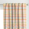 Spoonflower Natural Gingham Check Curtain Panel