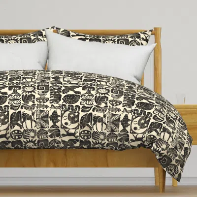 Spoonflower Nature Blocks - Extra Large - Duvet Cover