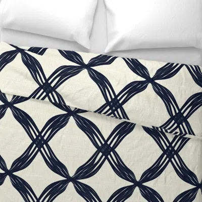 Spoonflower Nautical Coastal Grandma Rope Blue Cabin Lake Shore Home Classic Navy (1) King Pillow Sh