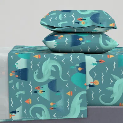 Spoonflower Nessie - Cute Cryptozoology Full Sheet Set