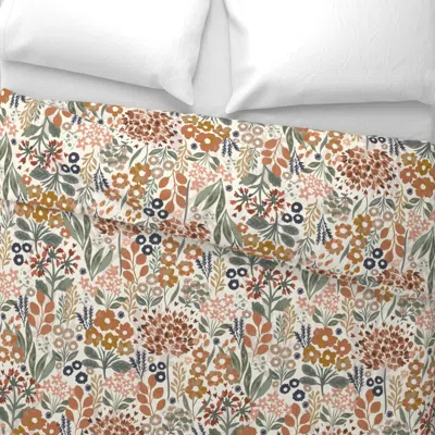 Spoonflower Neutral Botanical Garden Euro Pillow Sham