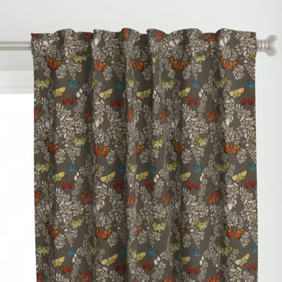 Spoonflower Night Moths Winter Curtain Panel