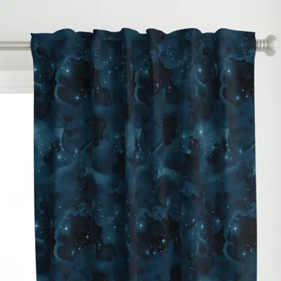 Spoonflower Night Sky - Ocean Blue Curtain Panel