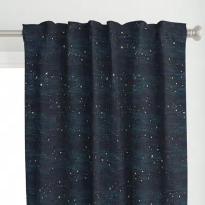 Spoonflower Night Sky Stars Midnight Curtain Panel