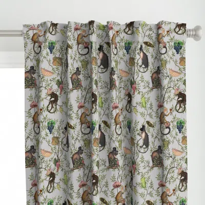 Spoonflower Nostalgic Garden Party Curtain Panel