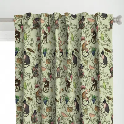 Spoonflower Nostalgic Garden Party Curtain Panel
