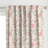 Spoonflower Nostalgic Pink And White Curtain Panel