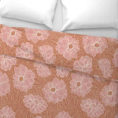 Spoonflower Notion - Rust And Ivory - Updated 11/29/21 King Pillow Sham In Burgundy