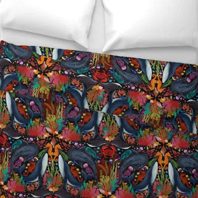 Spoonflower Ocean Life Wide Cotton Sateen 3.5 oz 26" X 20" Standard Knife Edge