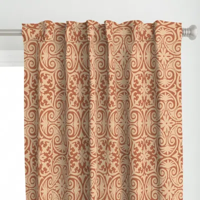 Spoonflower Ochre Terracotta And Curtain Panel