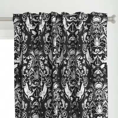 Spoonflower Octopus's Garden - Shark Curtain Panel