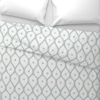 Spoonflower Ogee Polkadots In Gray On Cloud Dancer White Minimalist Japandi Wallpaper King Pillow Sh