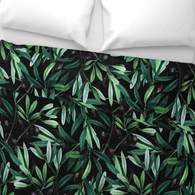 Spoonflower Olive Wide Cotton Sateen 3.5 oz 26" X 20" Standard Knife Edge