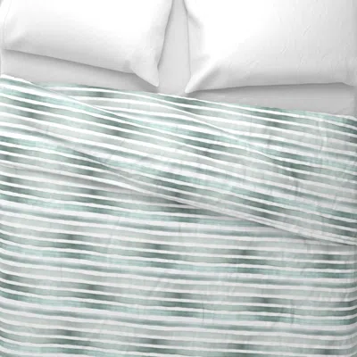 Spoonflower Ombre Stripe Sage 3/4 Inch Wide Cotton Sateen 3.5 oz 26" X 20" Standard Knife Edge
