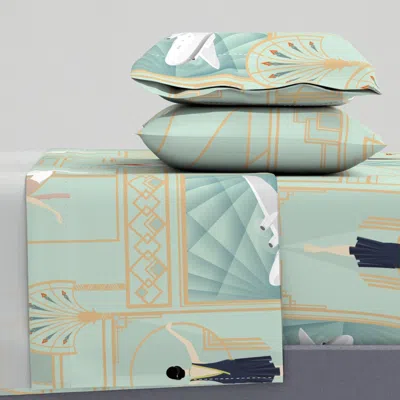 Spoonflower Optimism Opportunity And Adventure Pale Seafoam - Large Scale Full Sheet Set