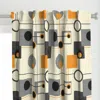 Spoonflower Orbs And Squares Orange Curtain Panel
