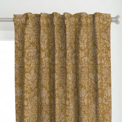 Spoonflower Oria - Large Scale Curtain Panel In Brown