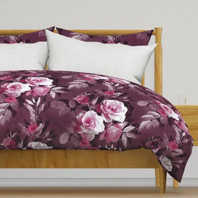 Spoonflower Over-sized Retro Rose Chintz Duvet Cover